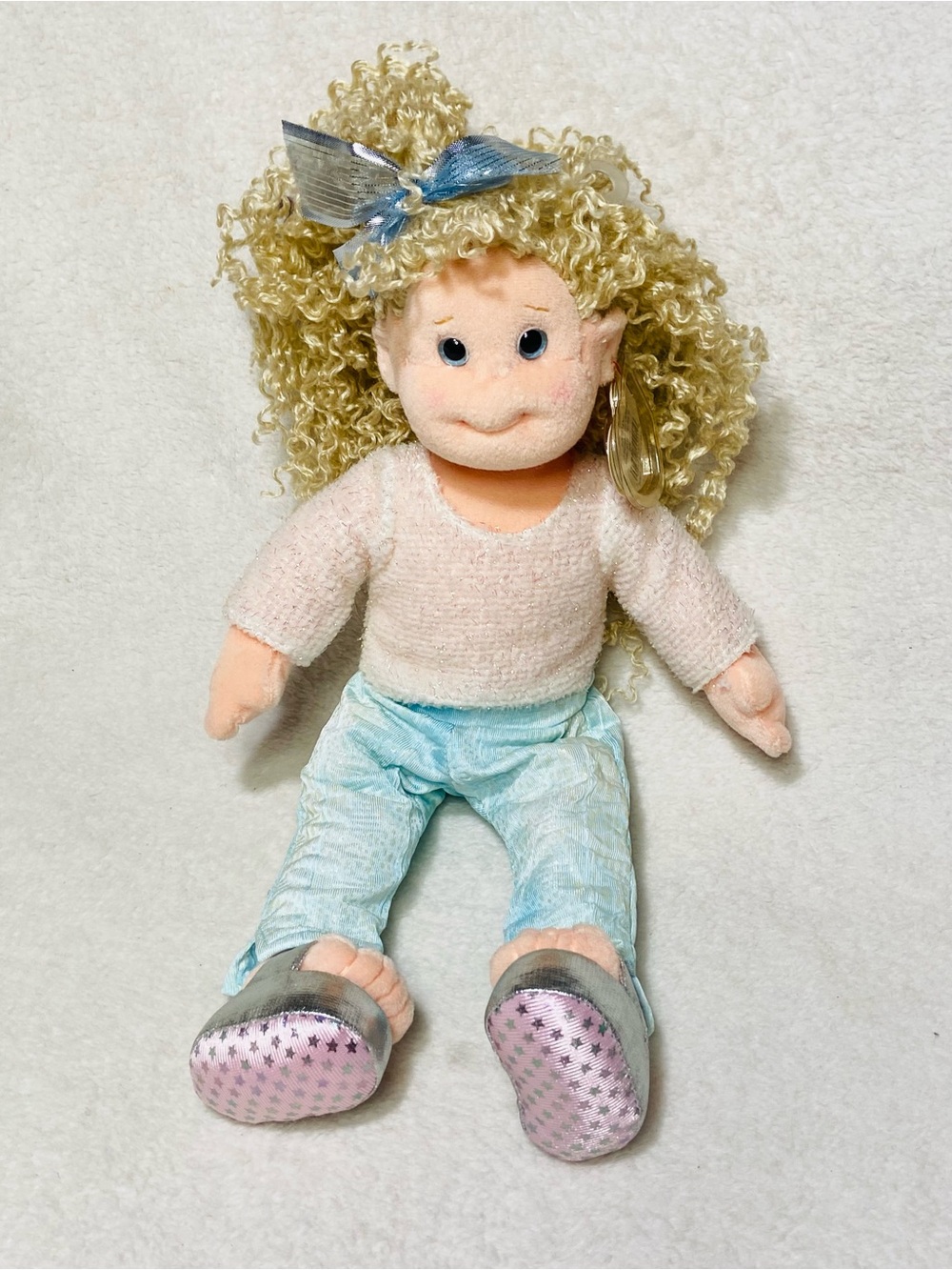2000s Ty Beanie Boppers Sassy Star Plush Doll Vintage Soft Doll